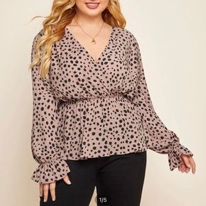 Dalmatian print blouse